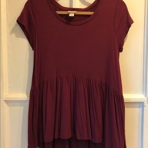 Burgundy Tunic Top